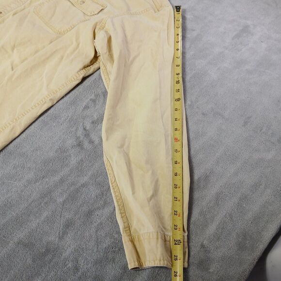 LL Bean Mens Shirt 2XLT Yellow Traditional Outdoor Hiking Button Up Casual Y2k - Picture 5 of 8